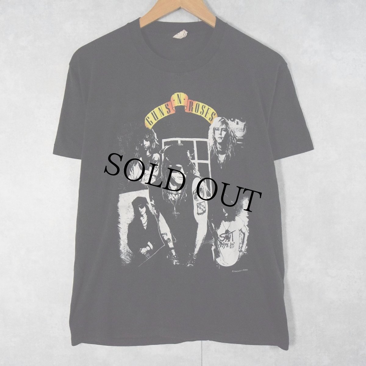 画像1: 80's GUNS N' ROSES USA製 ロックバンドTシャツ BLACK XL (1)