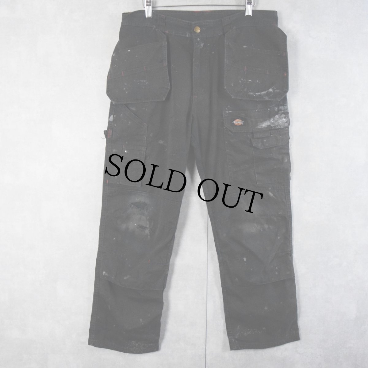 画像1: Dickies フラップポケット付き コットンワークパンツ W33 (1)