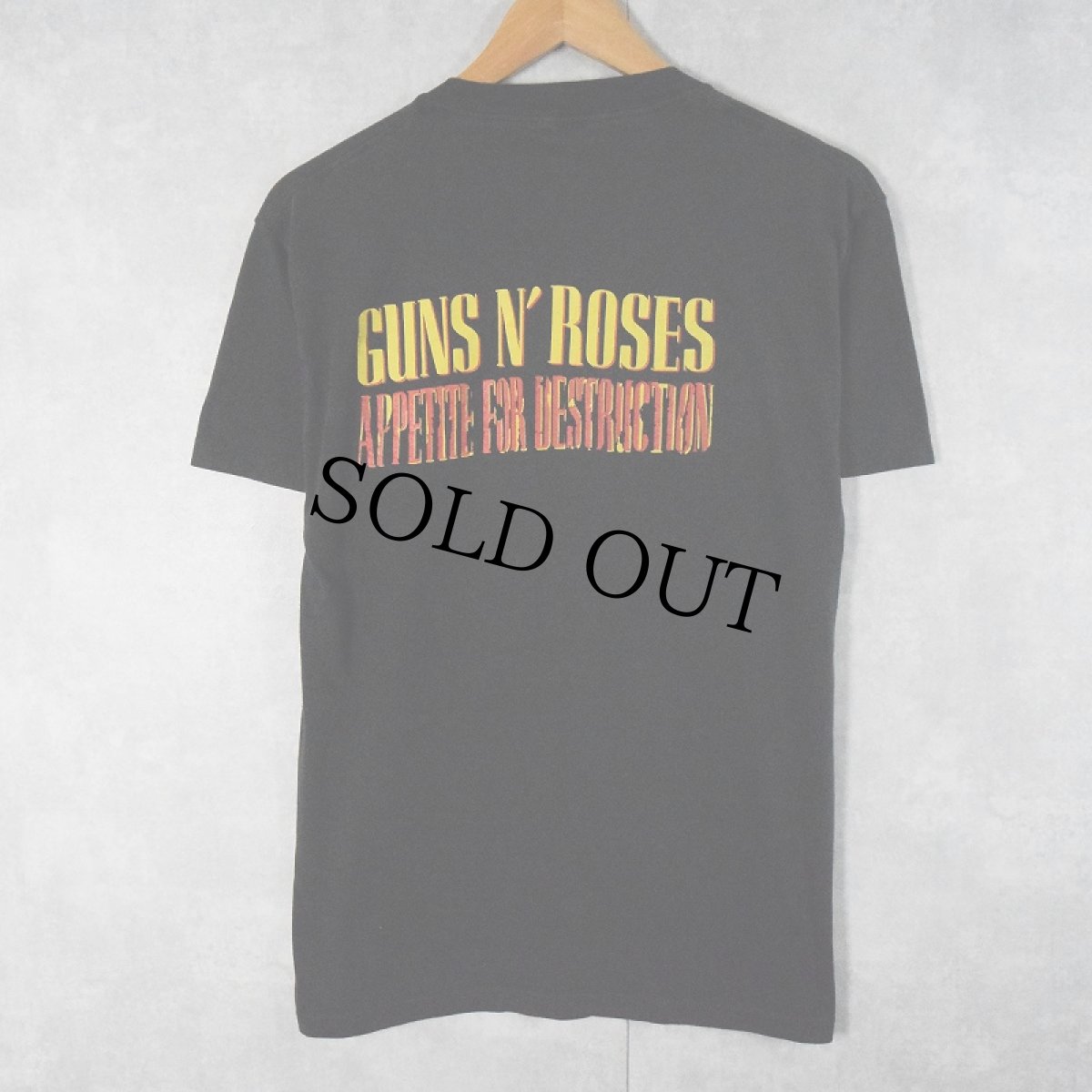 画像2: 80's GUNS N' ROSES USA製 ロックバンドTシャツ BLACK XL (2)