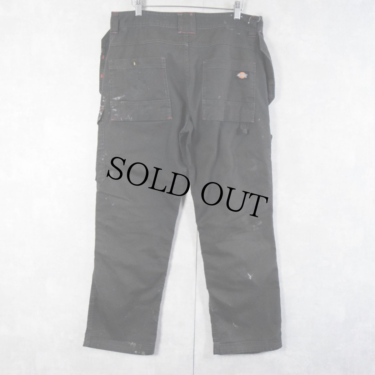 画像2: Dickies フラップポケット付き コットンワークパンツ W33 (2)