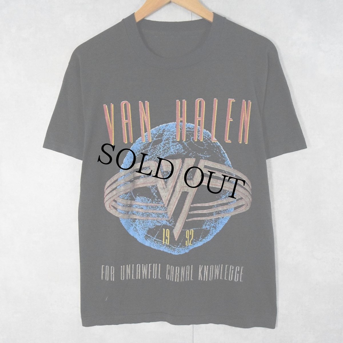画像1: 90's VAN HALEN "FOR UNLAWFUL CARNAL KNOWLEDGE" ハードロックバンドTシャツ BLACK (1)