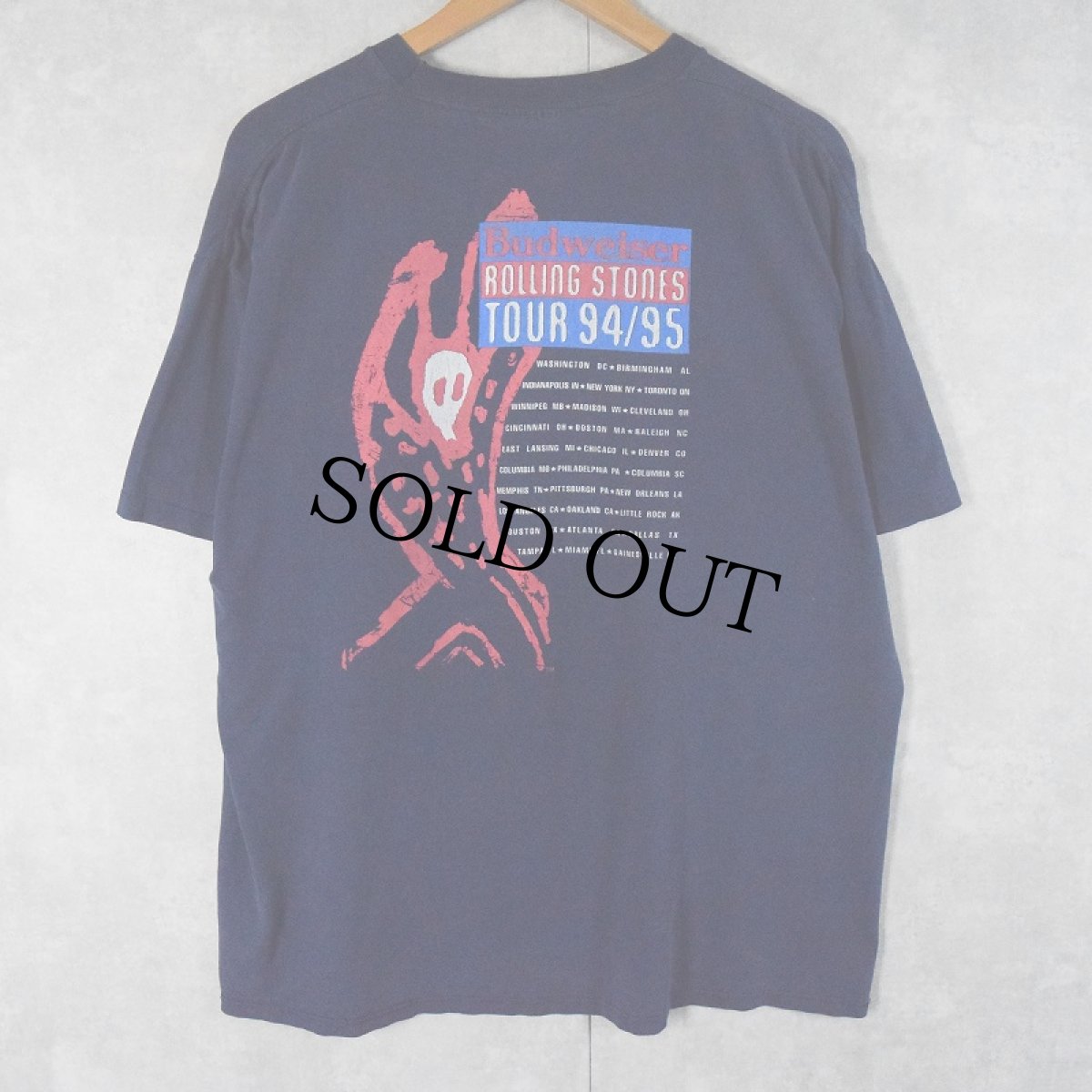 画像2: 1994 ROLLING STONES USA製 "VOODOO LOUNGE" ロックバンドツアーTシャツ NAVY XL (2)