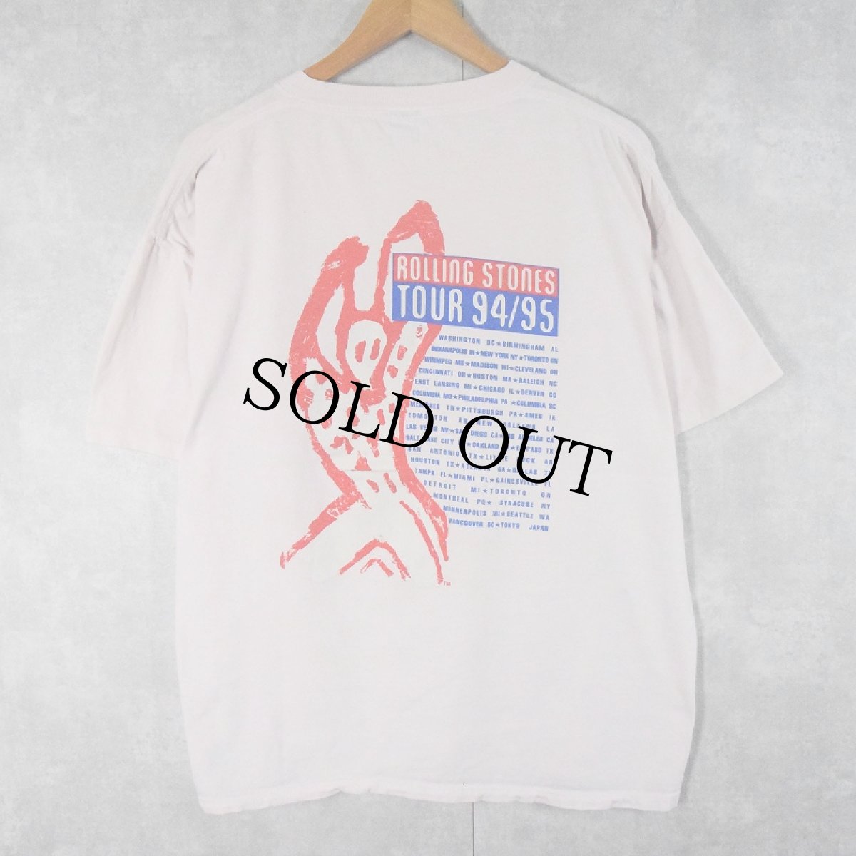画像2: 1994 ROLLING STONES USA製 ロックバンドツアーTシャツ XL (2)