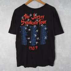 画像2: 1989 Bon Jovi "The Jersey Syndicate Tour" カットオフ ハードロックバンドツアーTシャツ XL (2)
