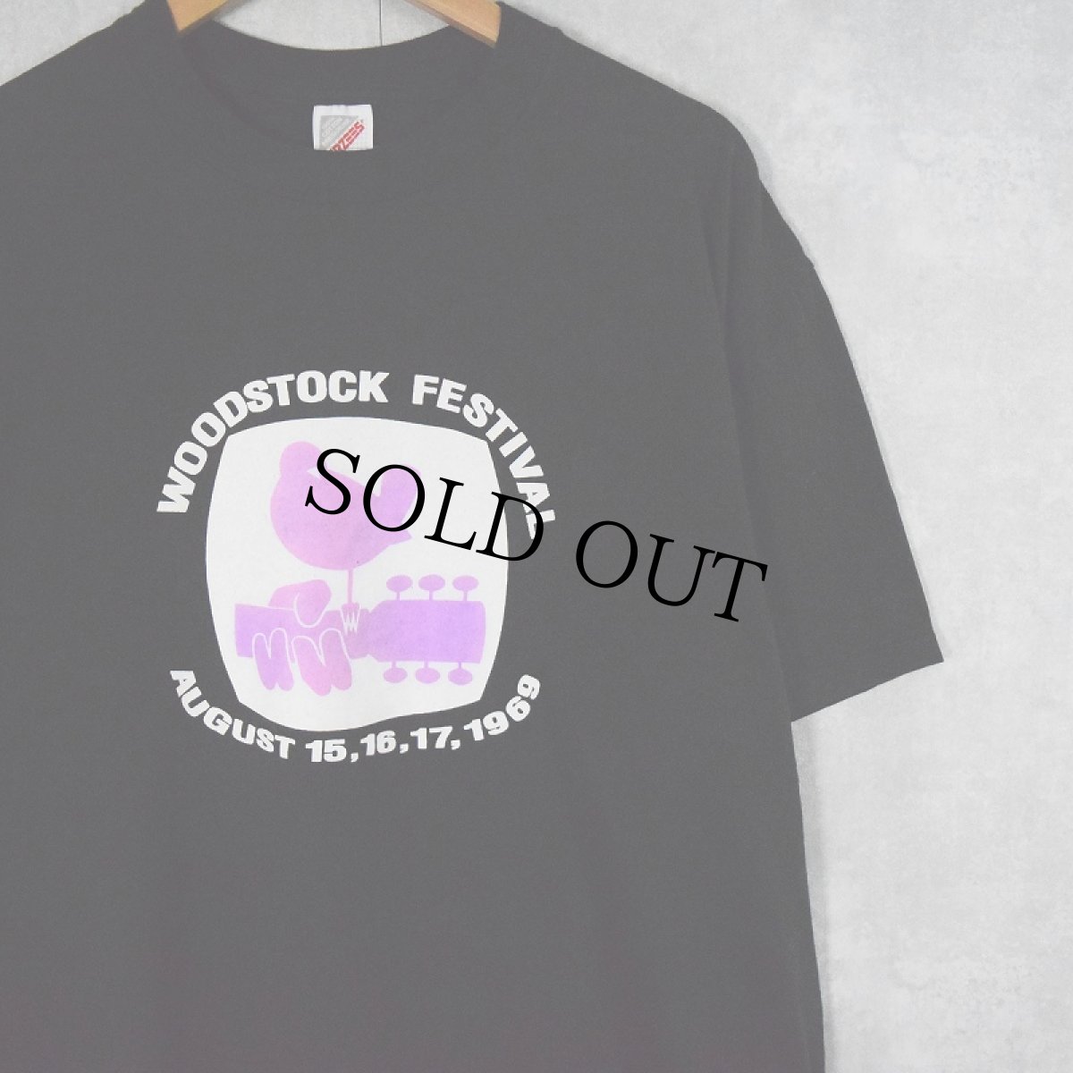 画像1: 90's WOODSTOCK 1969 USA製 ロックフェスティバルTシャツ BLACK XL (1)