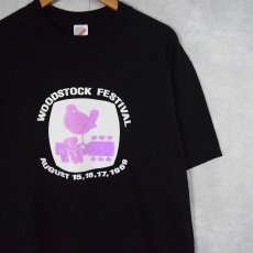 画像1: 90's WOODSTOCK 1969 USA製 ロックフェスティバルTシャツ BLACK XL (1)