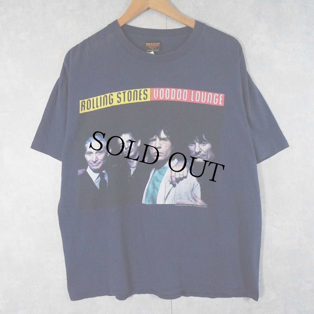 画像1: 1994 ROLLING STONES USA製 "VOODOO LOUNGE" ロックバンドツアーTシャツ NAVY XL (1)