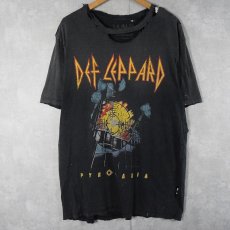 画像1: DEF LEPPARD "PYROMANIA" ロックバンドTシャツ BLACK XL (1)