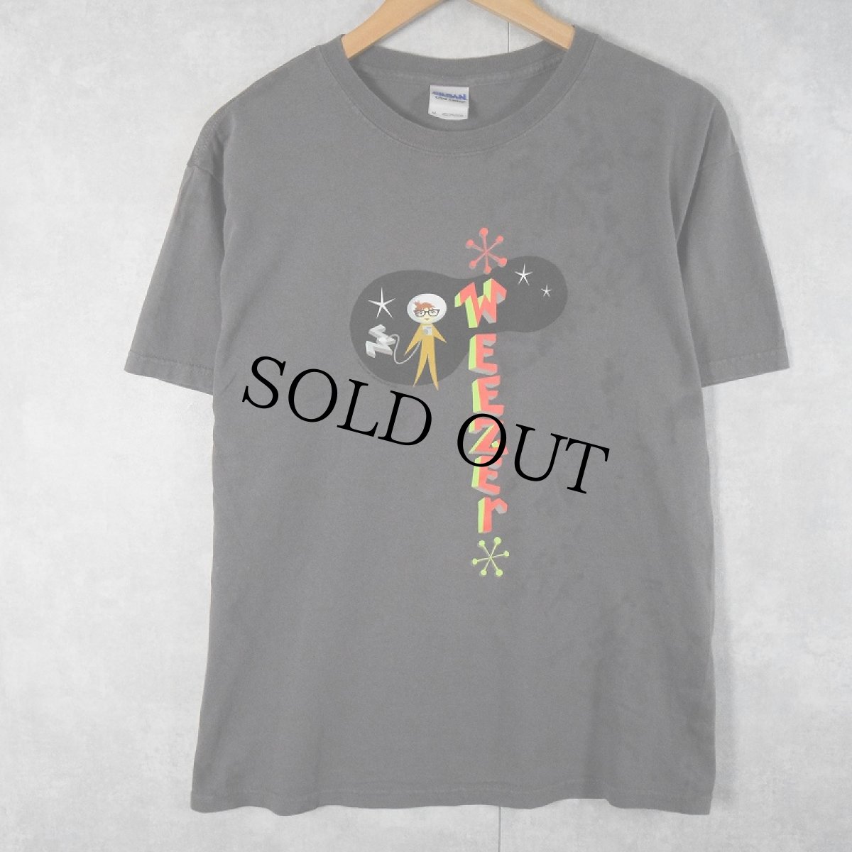 画像1: Weezer オルタナティブロックバンドTシャツ M (1)