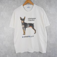 画像1: 90's〜 Miniature Pinscher 犬プリントTシャツ L (1)