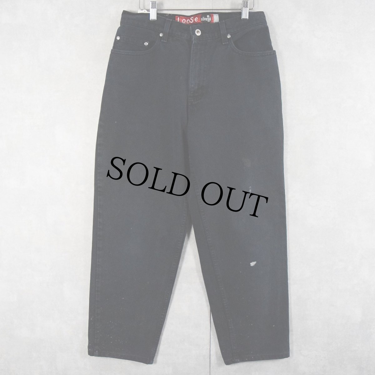 画像1: 90's Levi's SILVER TAB USA製 "Loose" ブラックデニムパンツ W31 (1)