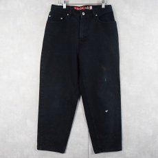 画像1: 90's Levi's SILVER TAB USA製 "Loose" ブラックデニムパンツ W31 (1)
