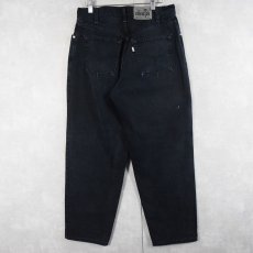 画像2: 90's Levi's SILVER TAB USA製 "Loose" ブラックデニムパンツ W31 (2)