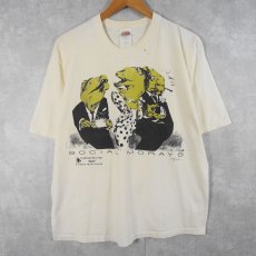 画像1: "SOCIAL MORAYS" アートパロディプリントTシャツ L (1)