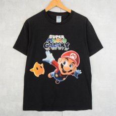 画像1: SUPER MARIO GALAXY キャラクタープリントTシャツ BLACK M (1)