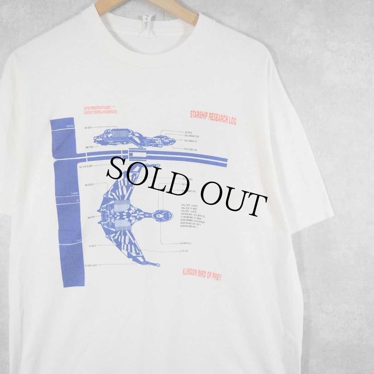画像1: 90's STAR TREK The Next Generation USA製 SFテレビドラマプリントTシャツ XL (1)
