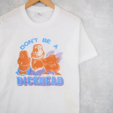 画像1: 80's USA製 "DON'T BE A DICKHEAD" シュールイラスト エロTシャツ L (1)
