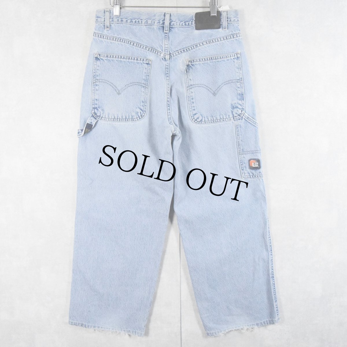 画像2: 90's Levi's L2 デニムペインターパンツ W32 (2)
