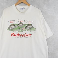 画像1: 90's Budweiser USA製 ビールメーカー カエルイラストプリントTシャツ XXL (1)