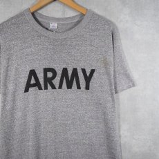 画像1: 80's Champion USA製 トリコタグ "ARMY" プリントTシャツ L (1)