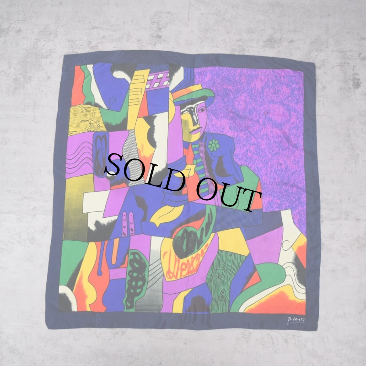 画像1: 【SALE】 Picasso アート柄 スカーフ (1)
