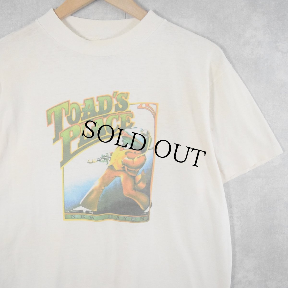画像1: 【SALE】 70〜80's TOAD'S PLACE USA製 ナイトクラブプリントTシャツ L (1)