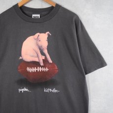 画像1: 90's Will Bullas "pigskin..." アートプリントTシャツ XL (1)