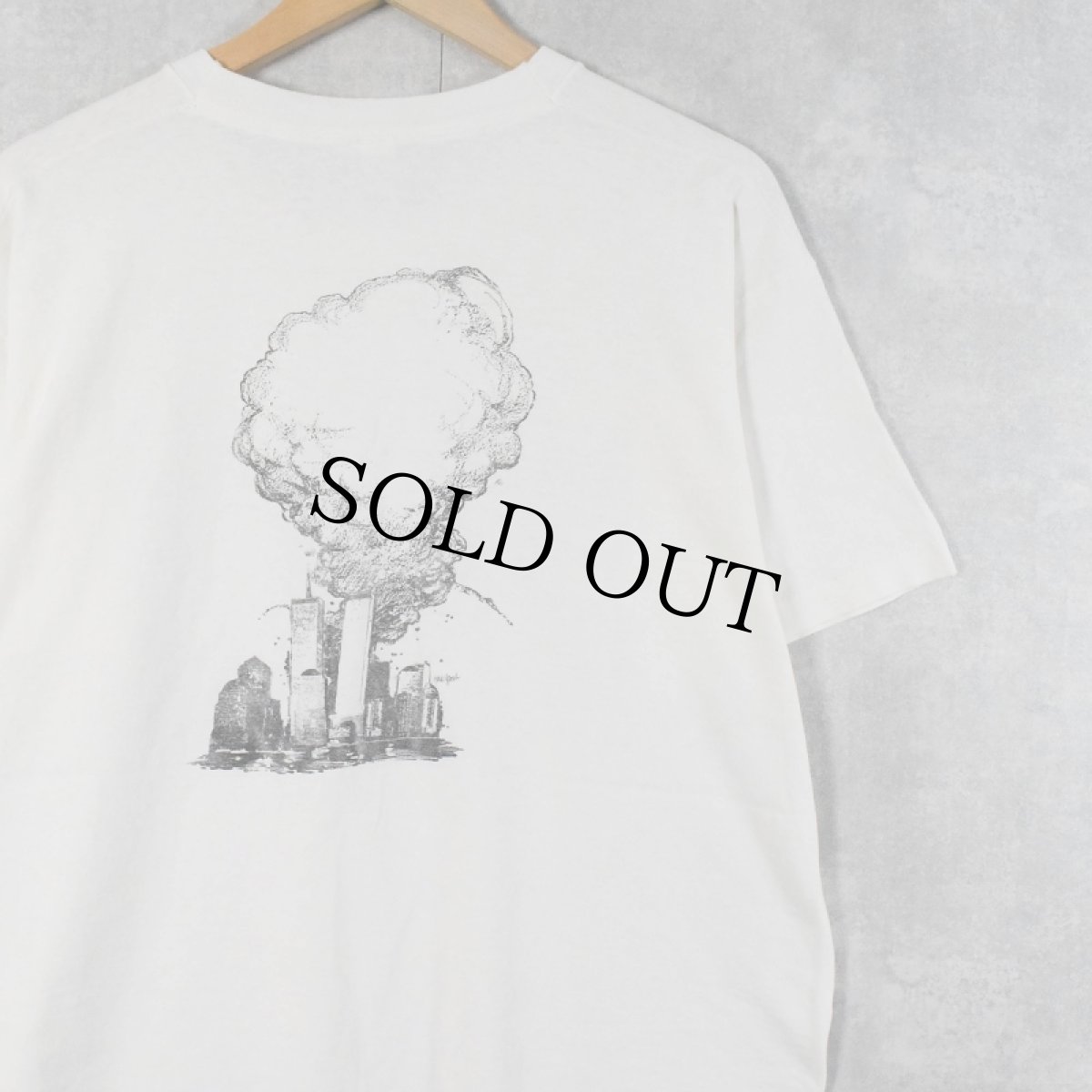 画像2: 90's "WORLD TRADE CENTER BLAST" アメリカ同時多発テロ事件プリントTシャツ XL (2)