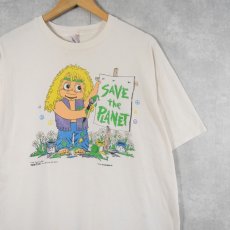画像1: 90's TROLL USA製 "SAVE the PLANET" キャラクタープリントTシャツ XL (1)