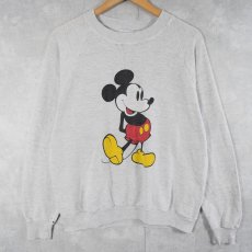 画像1: 80〜90's Disney MICKEY MOUSE USA製 キャラクタープリントラグランスウェット (1)
