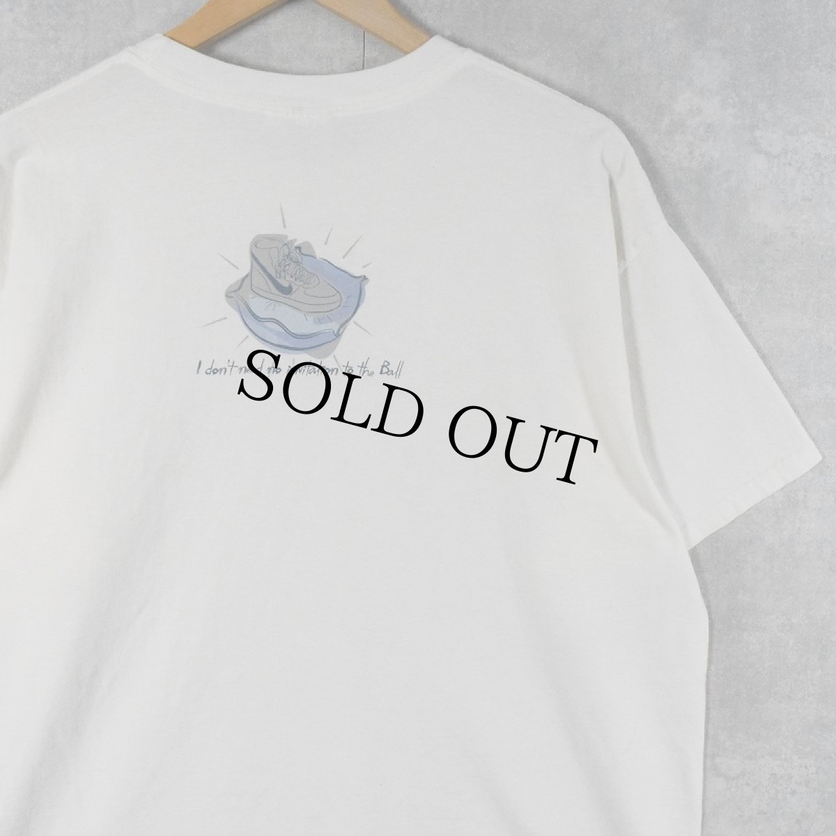 画像2: 90's〜 NIKE "I don't need no invitation to the boll" イラストプリントTシャツ L (2)