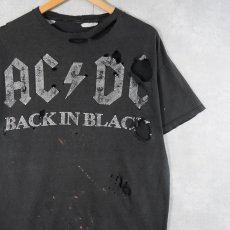 画像1: AC/DC "BACK IN BLACK" ロックバンドTシャツ (1)
