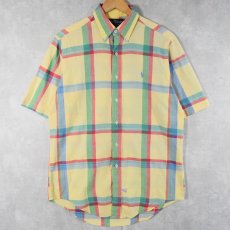 画像1: Ralph Lauren チェック柄 コットンボタンダウンシャツ M (1)