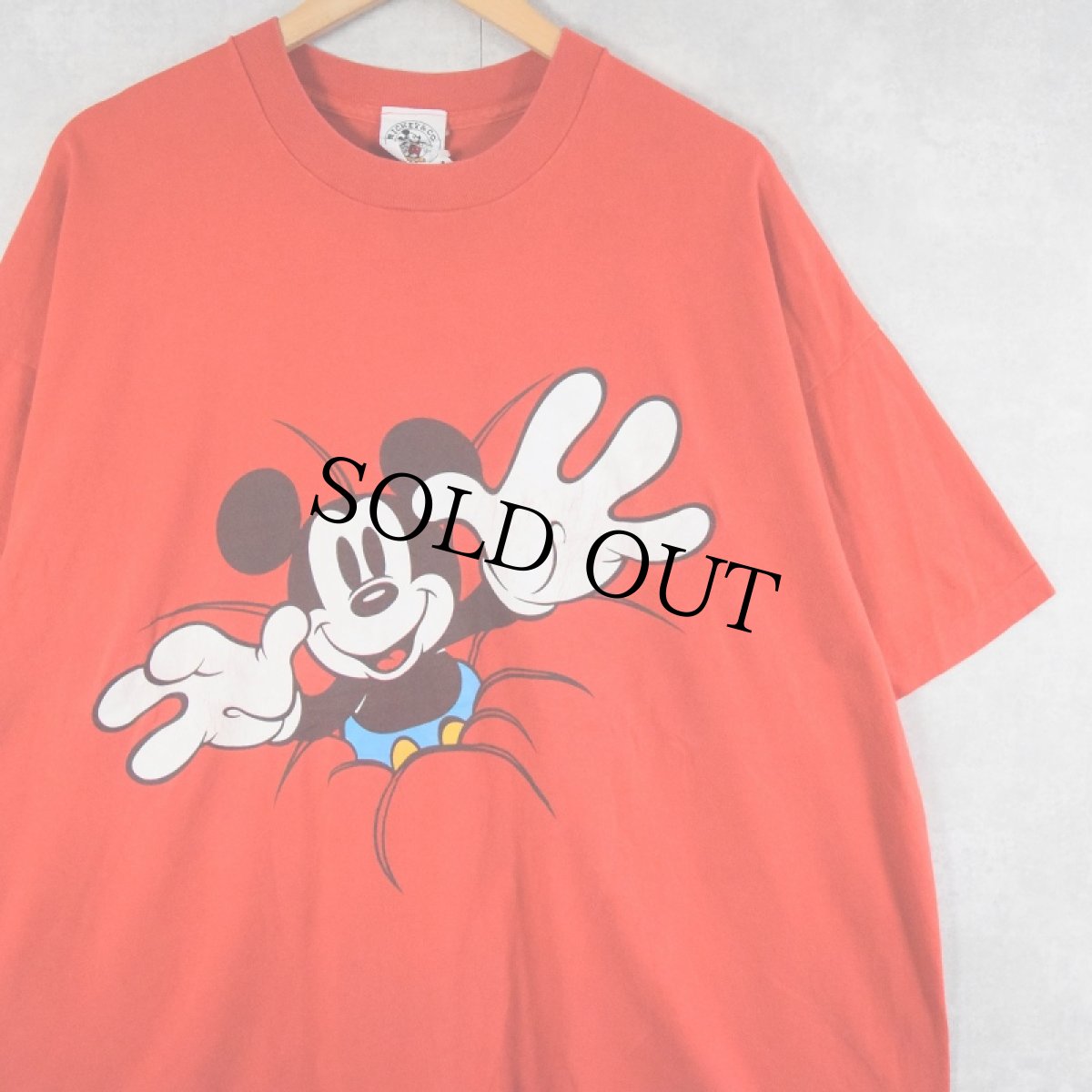 画像1: 90's MICKEY&CO. USA製 青パンミッキー キャラクタープリントTシャツ 3X (1)
