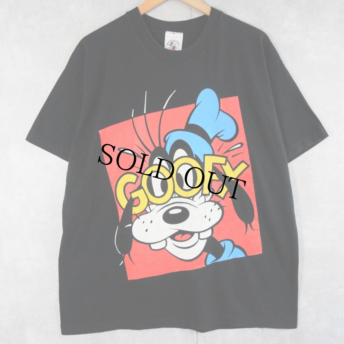 画像1: 90's MICKEY&CO. USA製 "GOOFY" キャラクタープリントTシャツ BLACK ONE SIZE (1)