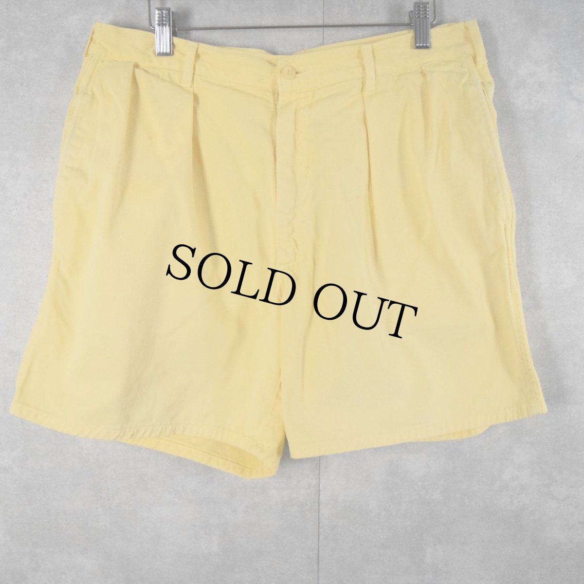 画像1: 90's POLO Ralph Lauren USA製 2タック コットンチノショーツ SIZE35 (1)