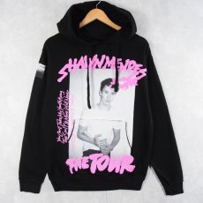 画像1: SHAWN MENDES シンガーソングライターツアースウェットフーディー BLACK S (1)