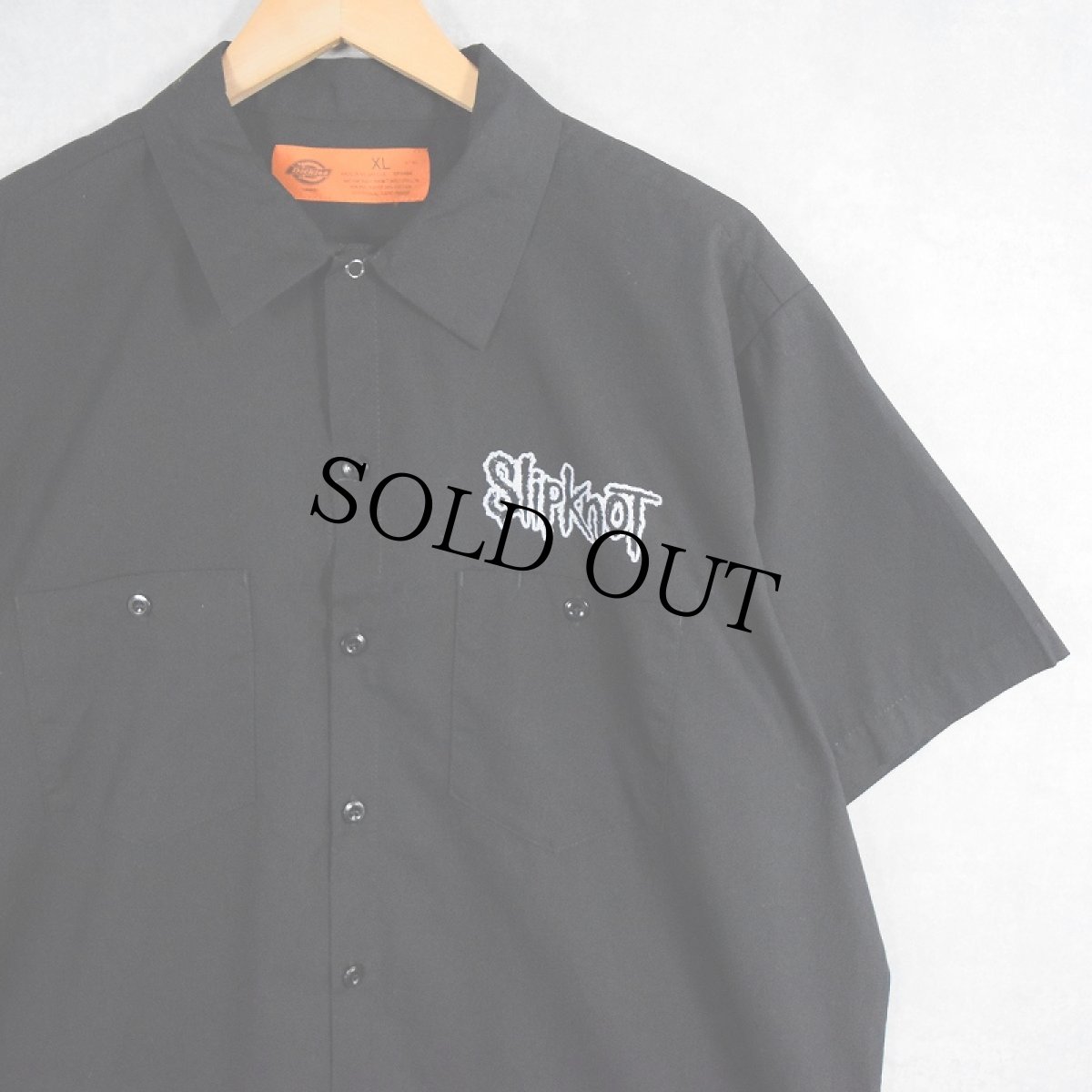 画像2: Slipknot ポリエステル×コットン ヘヴィメタルバンドプリントシャツ BLACK XL (2)