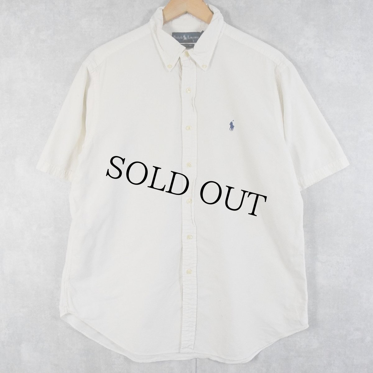 画像1: Ralph Lauren "CLASSIC FIT" シアサッカーボタンダウンシャツ XL (1)