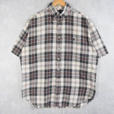 画像1: POLO Ralph Lauren "BLAIRE" チェック柄 ボタンダウン ヘビーネルシャツ L (1)