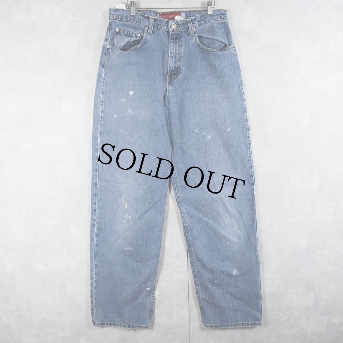 画像1: 90's Levi's SILVER TAB "LOOSE WIDE LEG" ペンキペイントデニムパンツ W32 (1)