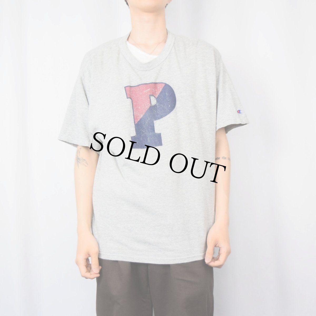 画像2: 90's Champion "Pennsylvania" カレッジプリントTシャツ XL (2)