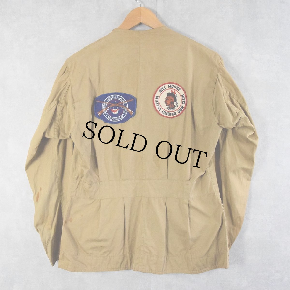 画像2: 【SALE】 40〜50's Champion "コの字エンド" ワッペン付き シューティングジャケット size38 (2)