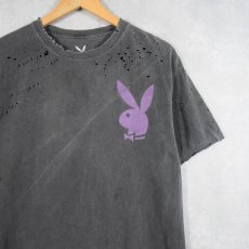 画像2: PLAYBOY マガジンプリントTシャツ L (2)