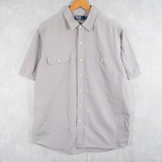 画像1: POLO Ralph Lauren コットン×リネン サファリシャツ L (1)