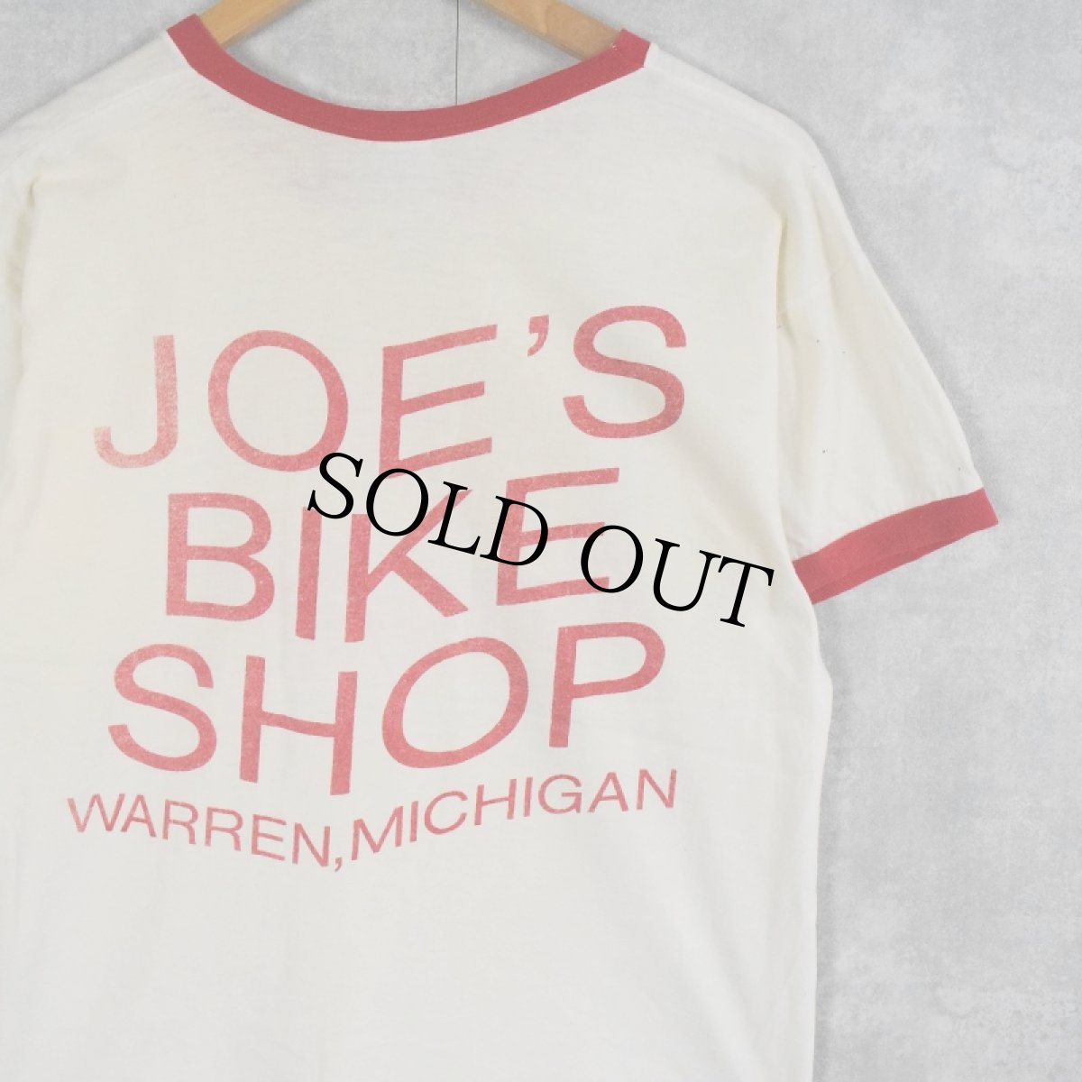 画像2: 70's Champion USA製 バータグ "SCHWINN" 自転車プリントリンガーTシャツ L (2)