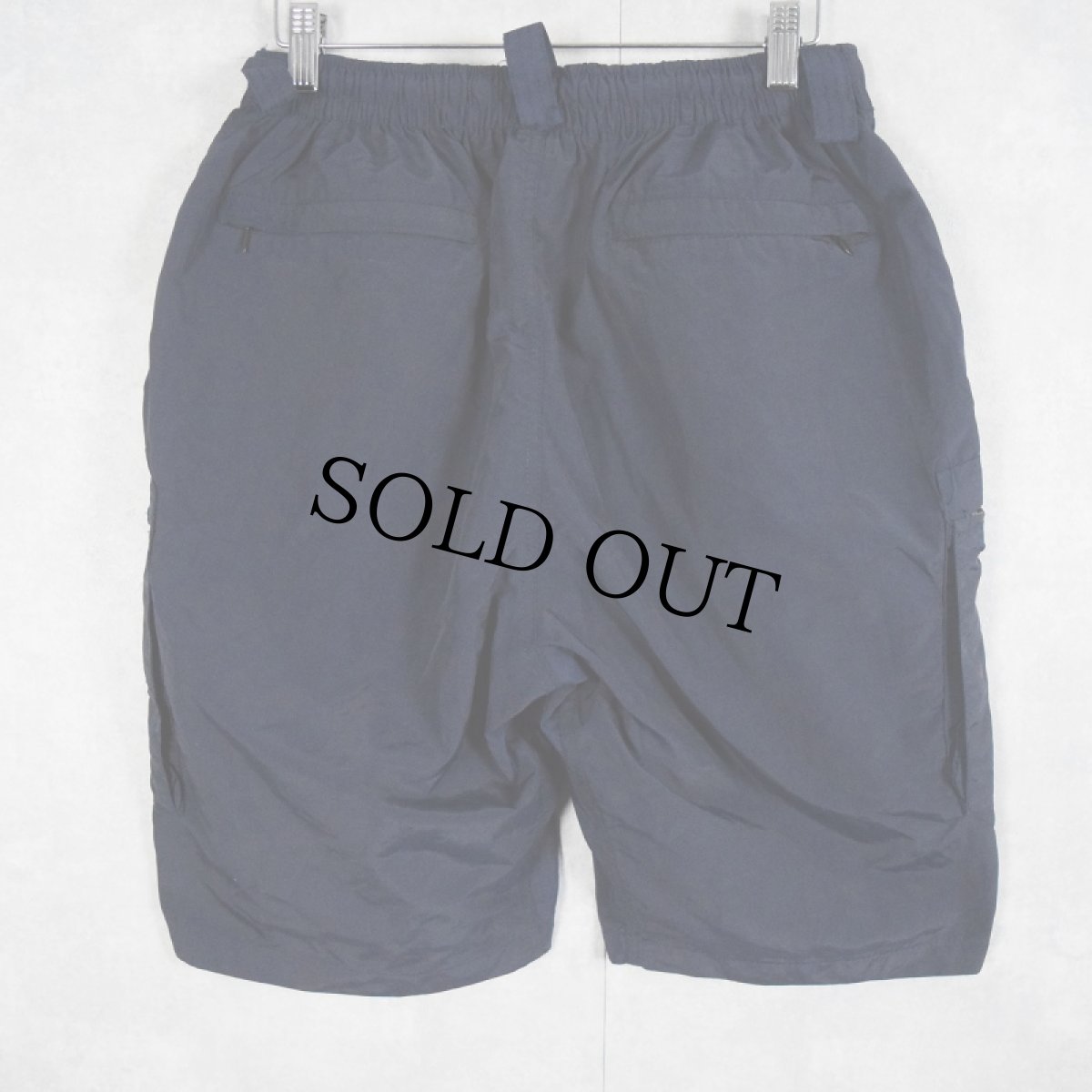 画像2: 90's MOCEAN USA製 ナイロンカーゴショーツ NAVY L (2)