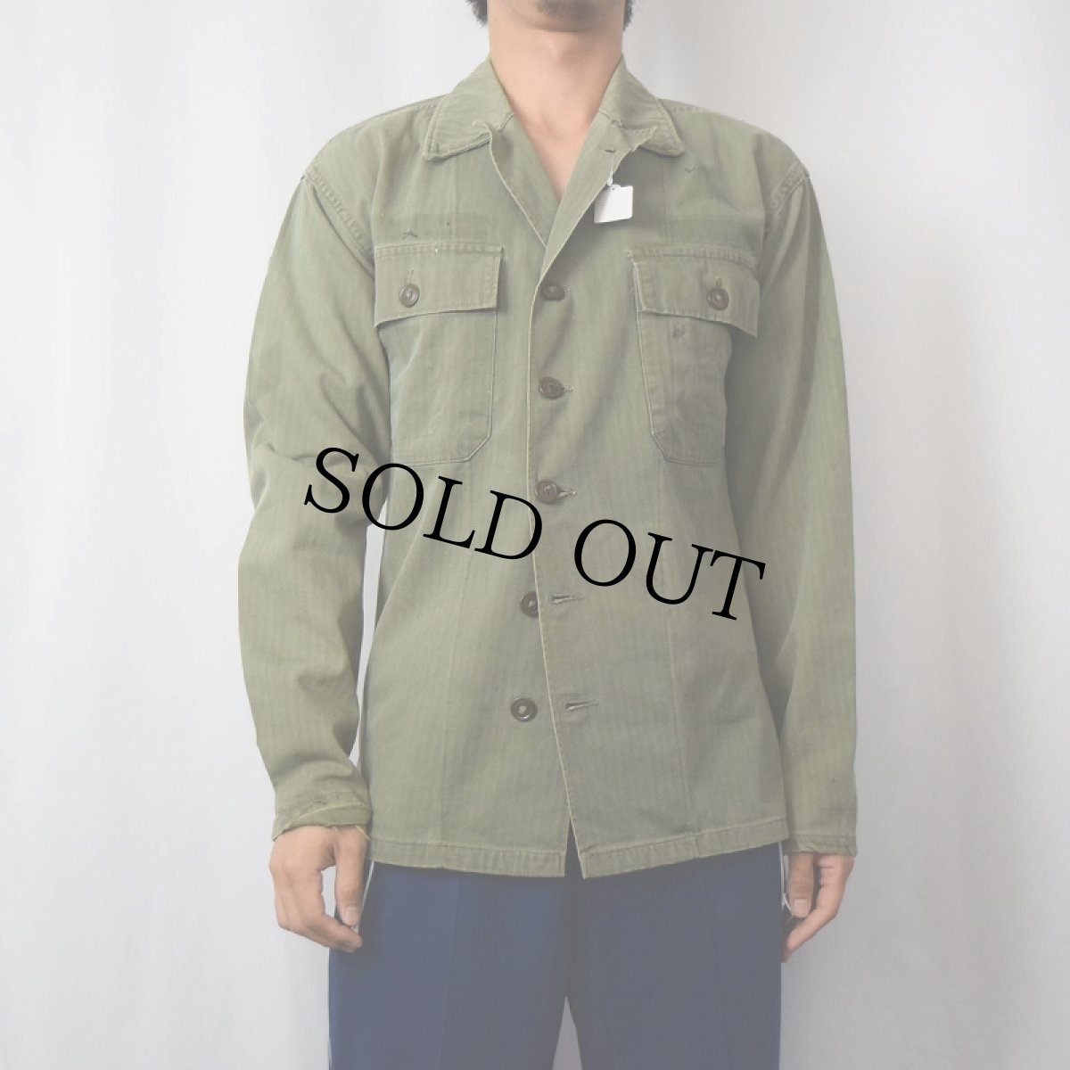 画像3: 【SALE】 40〜50's U.S.ARMY M-47 HBTジャケット (3)