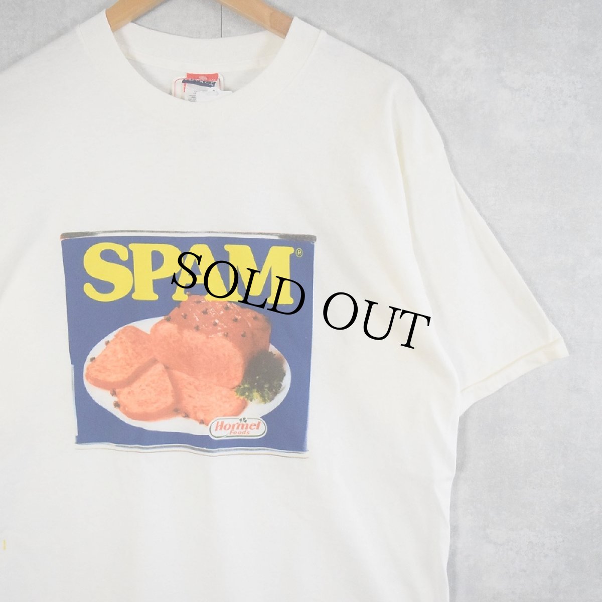 画像1: 90's SPAM USA製 プリントTシャツ DEADSTOCK L (1)