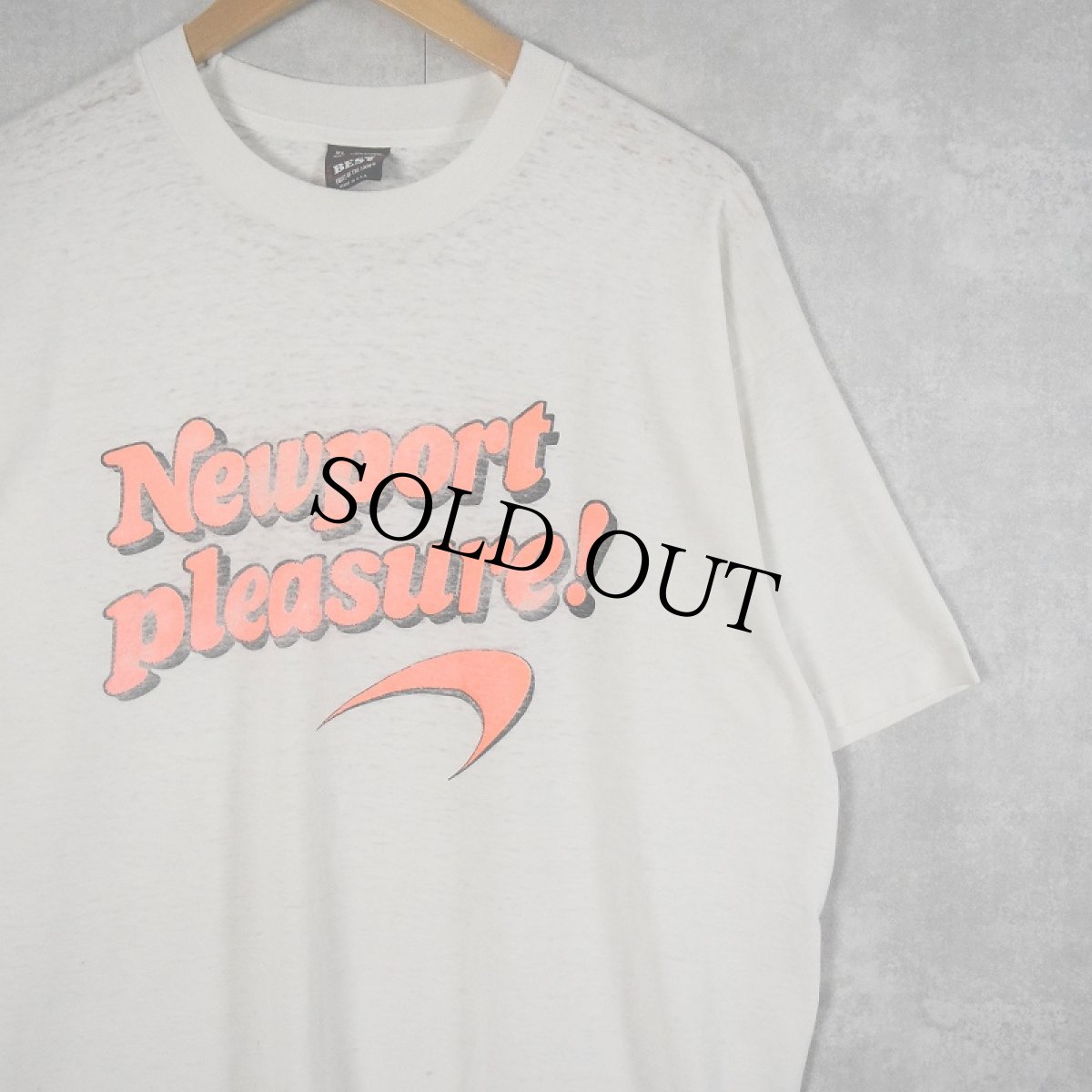 画像1: 80's Newport USA製 タバコ企業 ロゴプリントTシャツ XL (1)